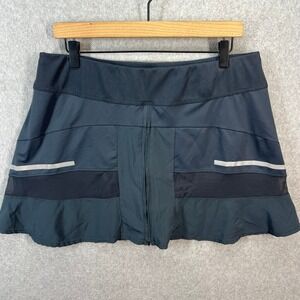 Lucky in Love Tech Performance Skort XL Gray Tennis Golf Skirt Mesh Reflective